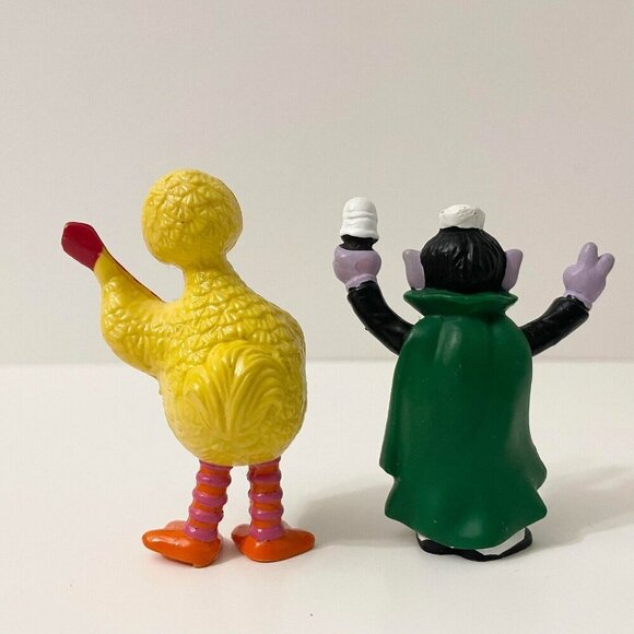 Vtg Sesame Street Muppets Figures Big Bird Count Dracula Snuffleupagus Flaws - Picture 15 of 16